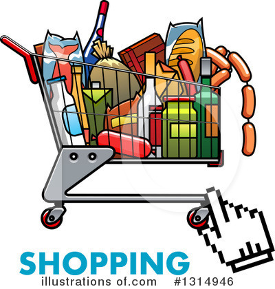 Shopping Cart Clipart #1314946 by Vector Tradition SM