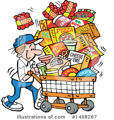 Royalty-Free (RF) Groceries Clipart Illustration by Johnny Sajem - Stock Sample #1408267
