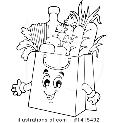Royalty-Free (RF) Groceries Clipart Illustration by visekart - Stock Sample #1415492