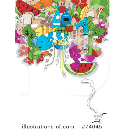 Royalty-Free (RF) Groceries Clipart Illustration by BNP Design Studio - Stock Sample #74045
