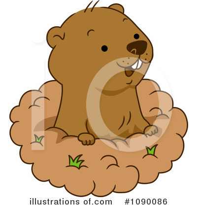 Royalty-Free (RF) Groundhog Clipart Illustration by BNP Design Studio - Stock Sample #1090086