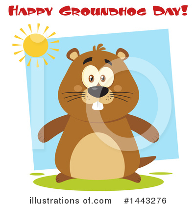 Royalty-Free (RF) Groundhog Clipart Illustration by Hit Toon - Stock Sample #1443276