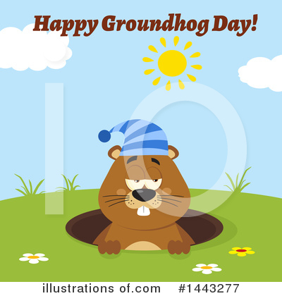 Royalty-Free (RF) Groundhog Clipart Illustration by Hit Toon - Stock Sample #1443277