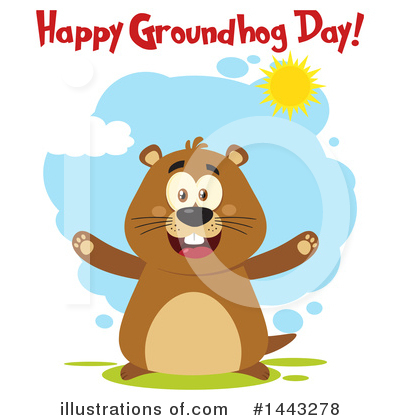 Royalty-Free (RF) Groundhog Clipart Illustration by Hit Toon - Stock Sample #1443278