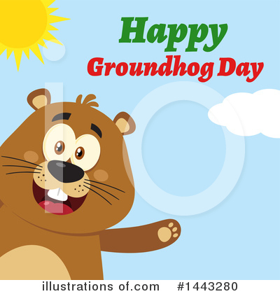 Royalty-Free (RF) Groundhog Clipart Illustration by Hit Toon - Stock Sample #1443280