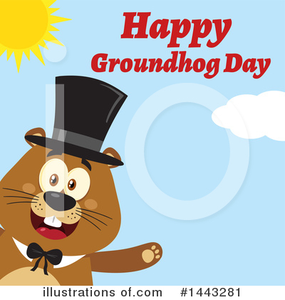 Royalty-Free (RF) Groundhog Clipart Illustration by Hit Toon - Stock Sample #1443281