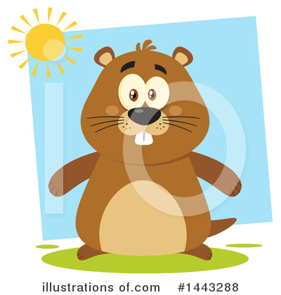 Royalty-Free (RF) Groundhog Clipart Illustration by Hit Toon - Stock Sample #1443288