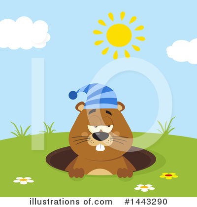 Royalty-Free (RF) Groundhog Clipart Illustration by Hit Toon - Stock Sample #1443290