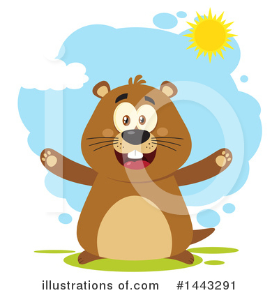 Royalty-Free (RF) Groundhog Clipart Illustration by Hit Toon - Stock Sample #1443291
