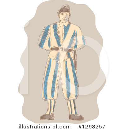 Royalty-Free (RF) Guard Clipart Illustration by patrimonio - Stock Sample #1293257