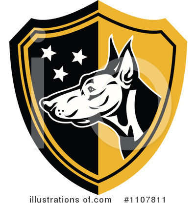 Royalty-Free (RF) Guard Dog Clipart Illustration by patrimonio - Stock Sample #1107811