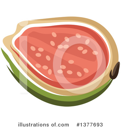 Royalty-Free (RF) Guava Clipart Illustration by Vector Tradition SM - Stock Sample #1377693