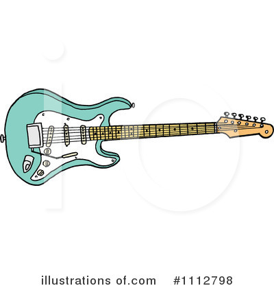 Royalty-Free (RF) Guitar Clipart Illustration by LaffToon - Stock Sample #1112798