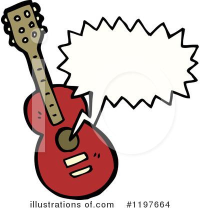 Royalty-Free (RF) Guitar Clipart Illustration by lineartestpilot - Stock Sample #1197664