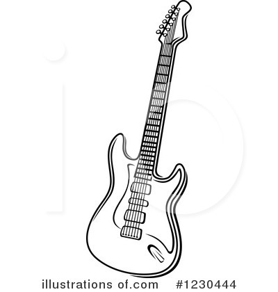 Royalty-Free (RF) Guitar Clipart Illustration by Vector Tradition SM - Stock Sample #1230444