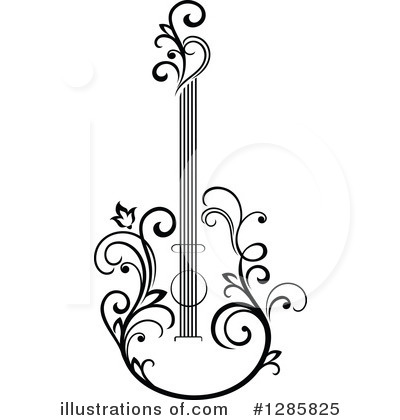 Royalty-Free (RF) Guitar Clipart Illustration by Vector Tradition SM - Stock Sample #1285825
