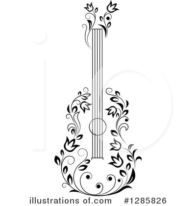 Royalty-Free (RF) Guitar Clipart Illustration by Vector Tradition SM - Stock Sample #1285826