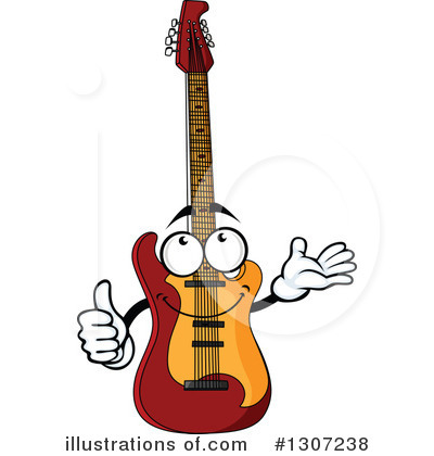 Royalty-Free (RF) Guitar Clipart Illustration by Vector Tradition SM - Stock Sample #1307238