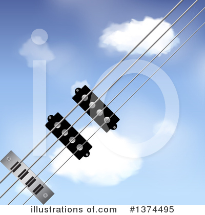 Royalty-Free (RF) Guitar Clipart Illustration by elaineitalia - Stock Sample #1374495
