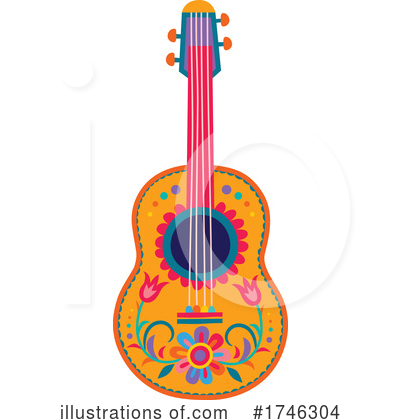 Royalty-Free (RF) Guitar Clipart Illustration by Vector Tradition SM - Stock Sample #1746304