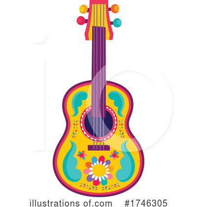 Royalty-Free (RF) Guitar Clipart Illustration by Vector Tradition SM - Stock Sample #1746305