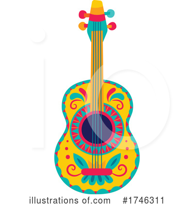 Royalty-Free (RF) Guitar Clipart Illustration by Vector Tradition SM - Stock Sample #1746311