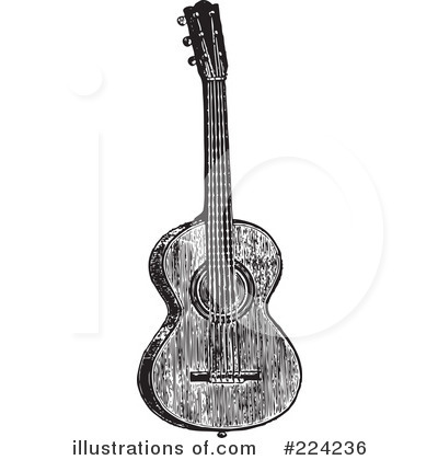 Royalty-Free (RF) Guitar Clipart Illustration by BestVector - Stock Sample #224236