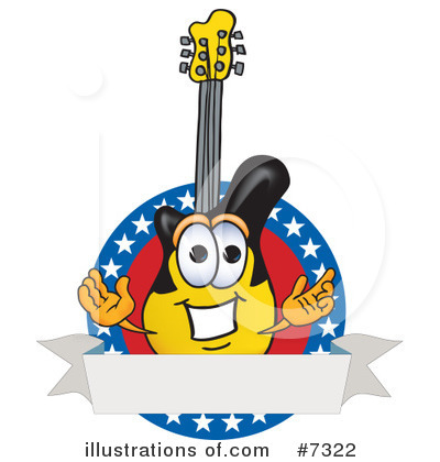 Royalty-Free (RF) Guitar Clipart Illustration by Mascot Junction - Stock Sample #7322