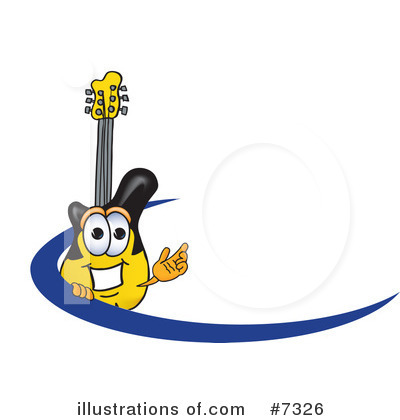 Royalty-Free (RF) Guitar Clipart Illustration by Mascot Junction - Stock Sample #7326