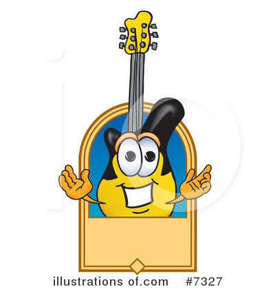 Royalty-Free (RF) Guitar Clipart Illustration by Mascot Junction - Stock Sample #7327