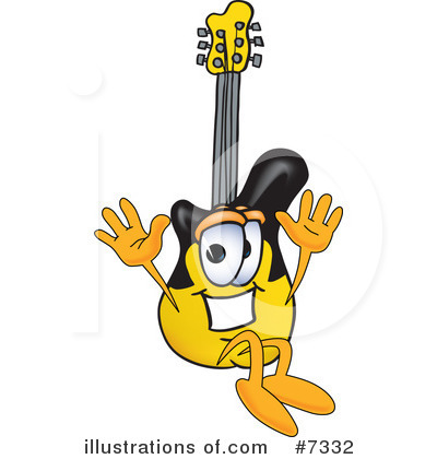 Royalty-Free (RF) Guitar Clipart Illustration by Mascot Junction - Stock Sample #7332
