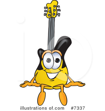 Royalty-Free (RF) Guitar Clipart Illustration by Mascot Junction - Stock Sample #7337