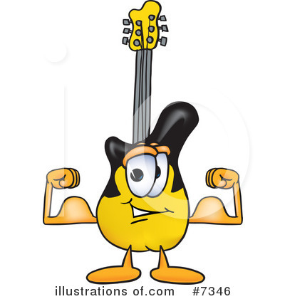 Royalty-Free (RF) Guitar Clipart Illustration by Mascot Junction - Stock Sample #7346