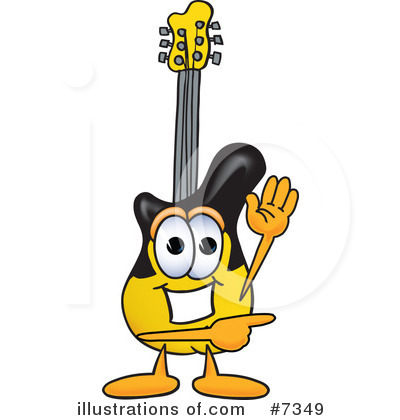 Royalty-Free (RF) Guitar Clipart Illustration by Mascot Junction - Stock Sample #7349