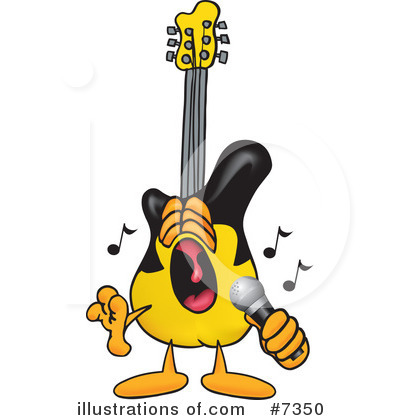 Royalty-Free (RF) Guitar Clipart Illustration by Mascot Junction - Stock Sample #7350