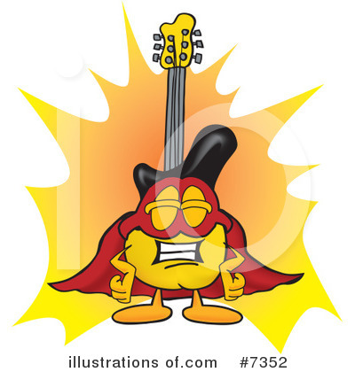 Guitar Clipart #7352 by Mascot Junction