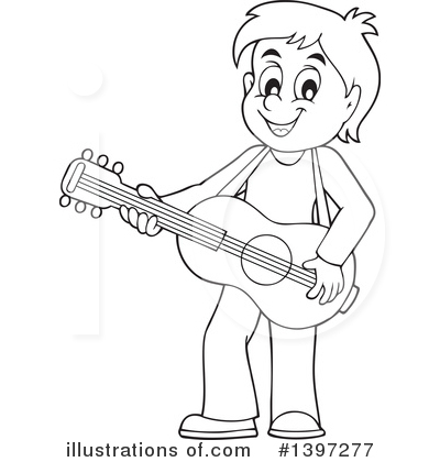 Royalty-Free (RF) Guitarist Clipart Illustration by visekart - Stock Sample #1397277