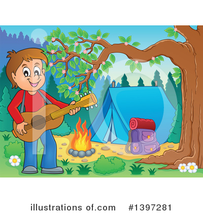 Royalty-Free (RF) Guitarist Clipart Illustration by visekart - Stock Sample #1397281