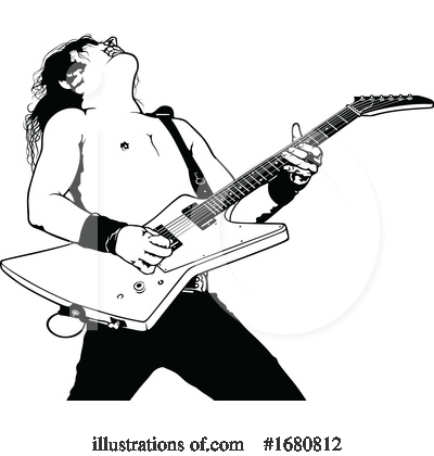 Royalty-Free (RF) Guitarist Clipart Illustration by dero - Stock Sample #1680812