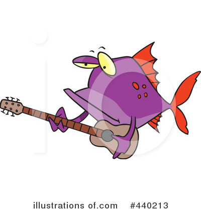 Royalty-Free (RF) Guitarist Clipart Illustration by toonaday - Stock Sample #440213