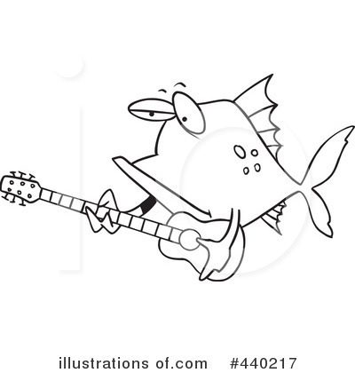 Royalty-Free (RF) Guitarist Clipart Illustration by toonaday - Stock Sample #440217
