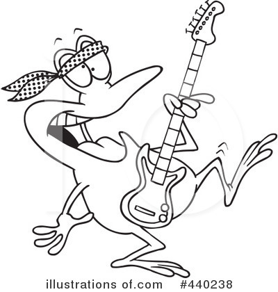 Royalty-Free (RF) Guitarist Clipart Illustration by toonaday - Stock Sample #440238