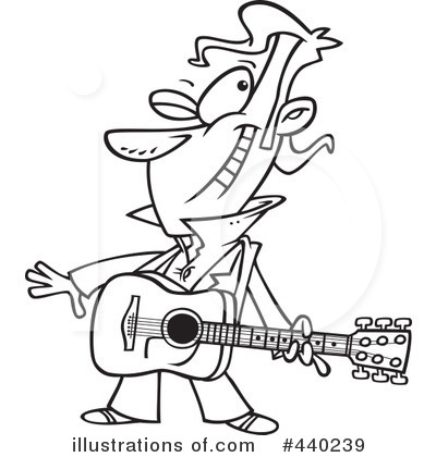 Royalty-Free (RF) Guitarist Clipart Illustration by toonaday - Stock Sample #440239