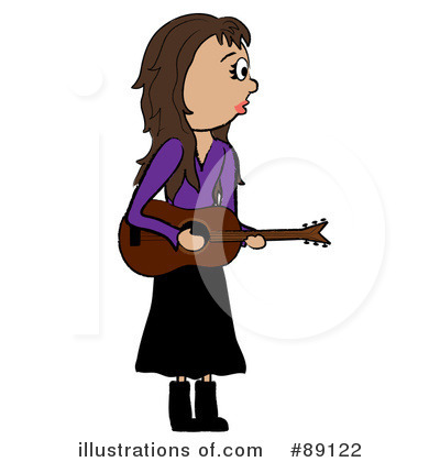 Royalty-Free (RF) Guitarist Clipart Illustration by Pams Clipart - Stock Sample #89122