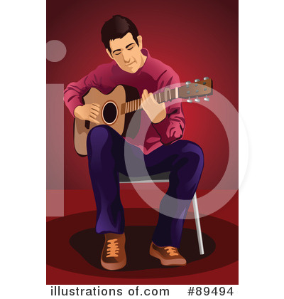 Royalty-Free (RF) Guitarist Clipart Illustration by mayawizard101 - Stock Sample #89494