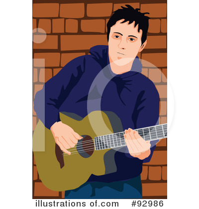 Royalty-Free (RF) Guitarist Clipart Illustration by mayawizard101 - Stock Sample #92986