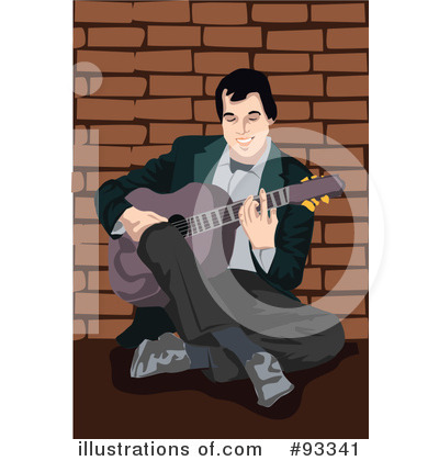 Royalty-Free (RF) Guitarist Clipart Illustration by mayawizard101 - Stock Sample #93341