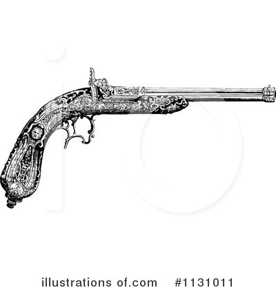 Royalty-Free (RF) Gun Clipart Illustration by Prawny Vintage - Stock Sample #1131011