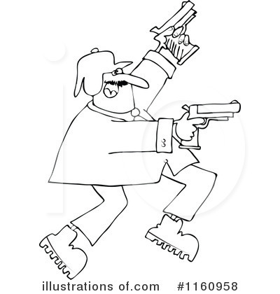 Royalty-Free (RF) Gun Clipart Illustration by djart - Stock Sample #1160958