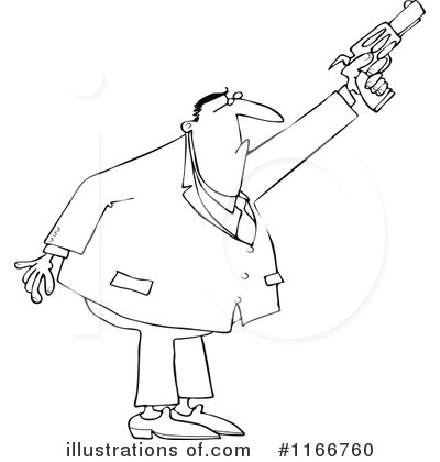 Royalty-Free (RF) Gun Clipart Illustration by djart - Stock Sample #1166760